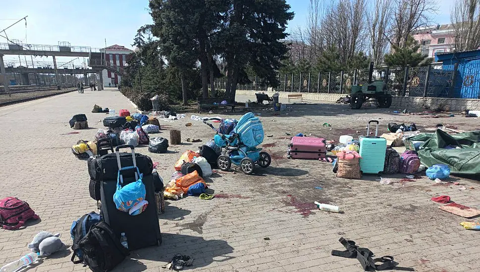 Rocket Hits Ukraine Railway Station Full Of Fleeing Civilians, Killing 39 People