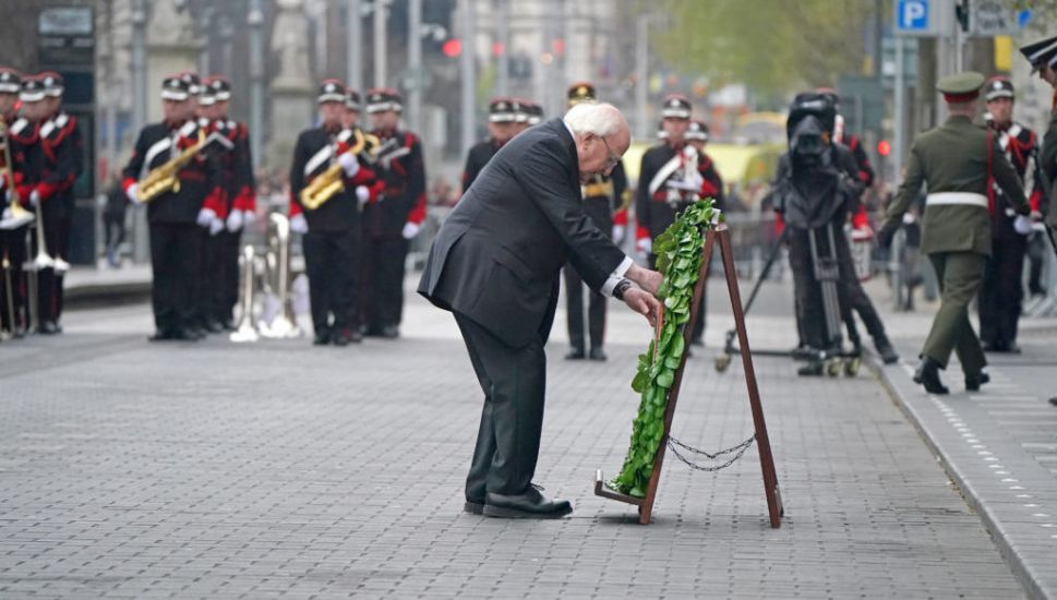 Easter Rising Marked By President And Taoiseach With Military Ceremony At The Gpo