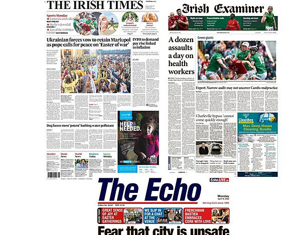 Kildare Nationalist — What the papers say: Monday's front pages - Vimarsana News