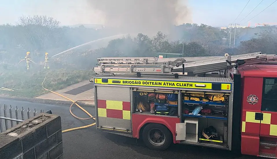 Firefighters Battling Gorse Wildfire In South Dublin