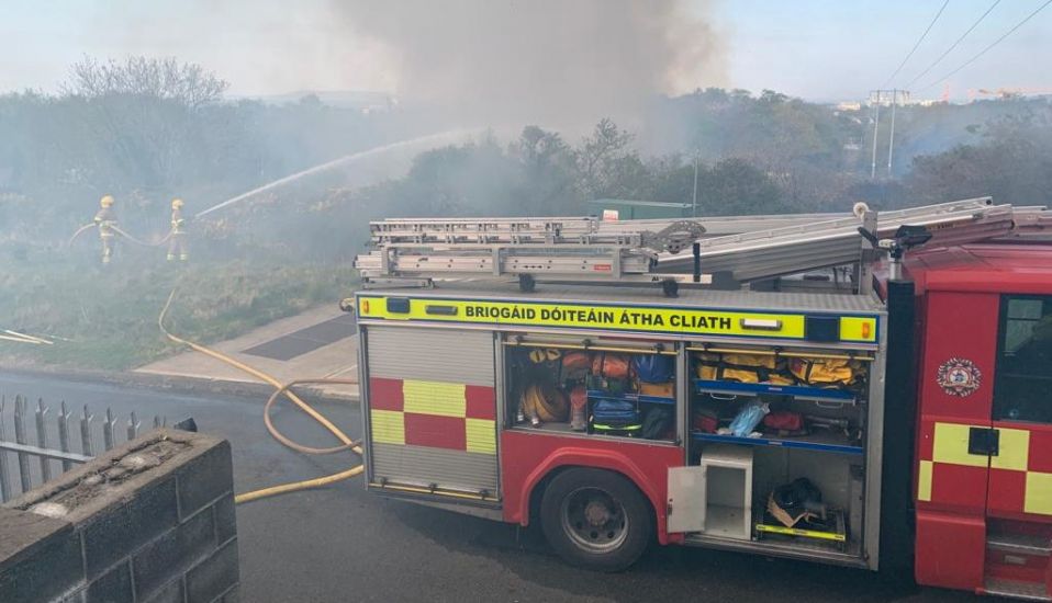 Firefighters Battling Gorse Wildfire In South Dublin