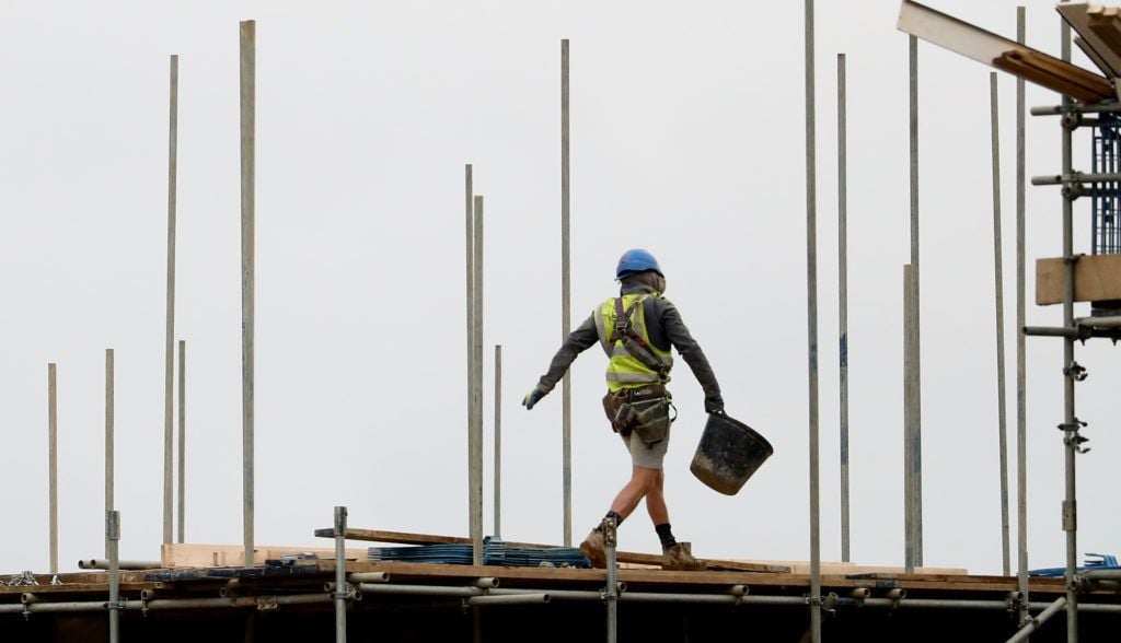 Number of new homes built fell by 12% in first quarter, figures show