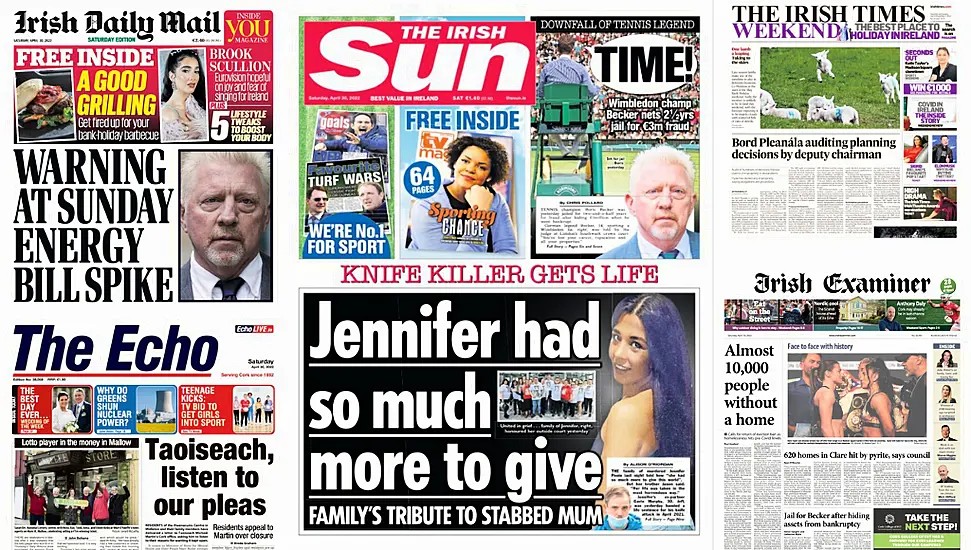 What The Papers Say: Saturday's Front Pages