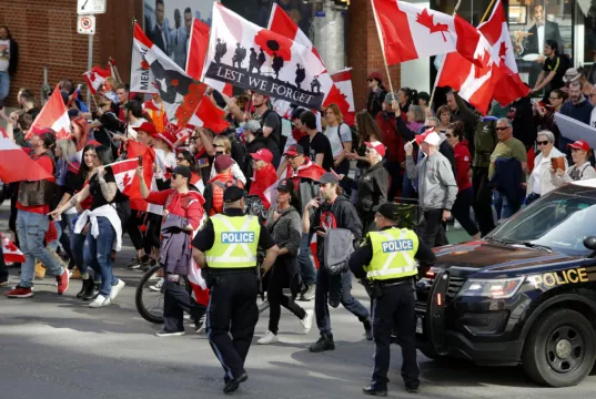 Protests Continue In Canadian Capital Under Police Eye