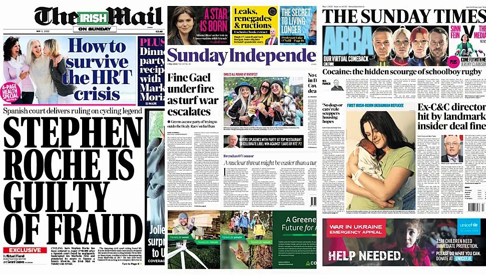 What The Papers Say: Sunday's Front Pages