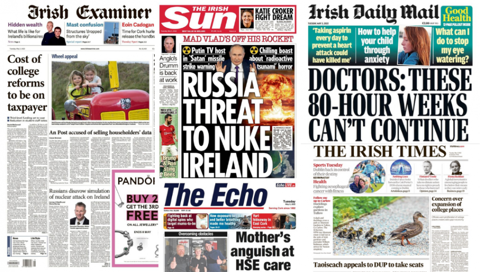 What The Papers Say: Tuesday's Front Pages