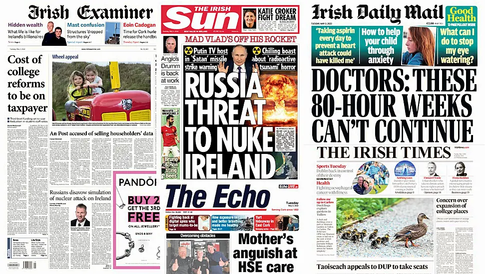 What The Papers Say: Tuesday's Front Pages