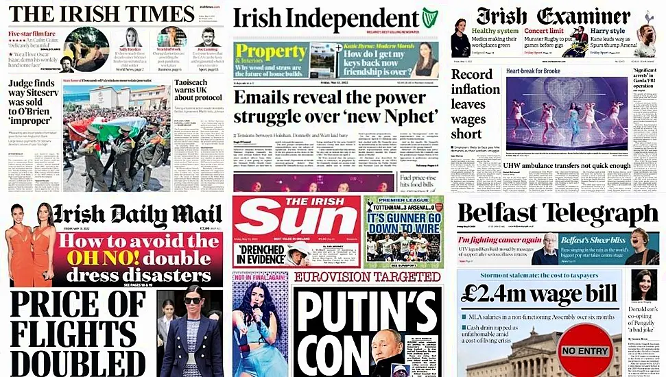 What The Papers Say: Friday's Front Pages