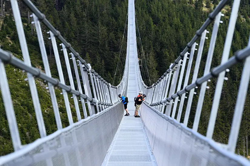 Longest Pedestrian Suspension Bridge Opens At Czech Resort