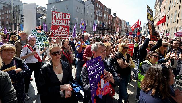 Protesters Call For State Ownership Of New Maternity Hospital