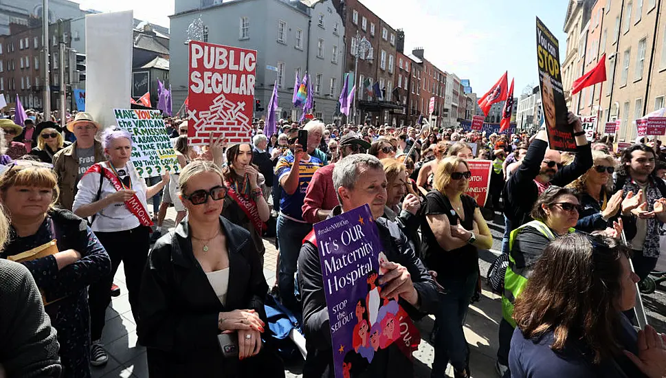 Protesters Call For State Ownership Of New Maternity Hospital