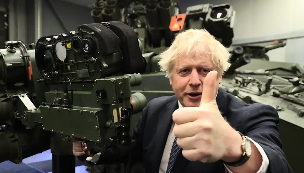 Johnson Inspects Weapons In Belfast Being Used On Frontline Of Ukraine Defence