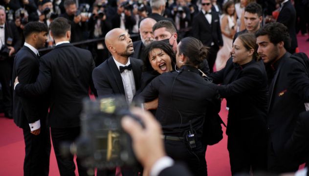 Woman Strips Off In Cannes Red Carpet Protest