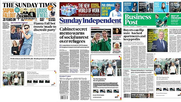 Kildare Nationalist — What the papers say: Sunday's front pages - Vimarsana News
