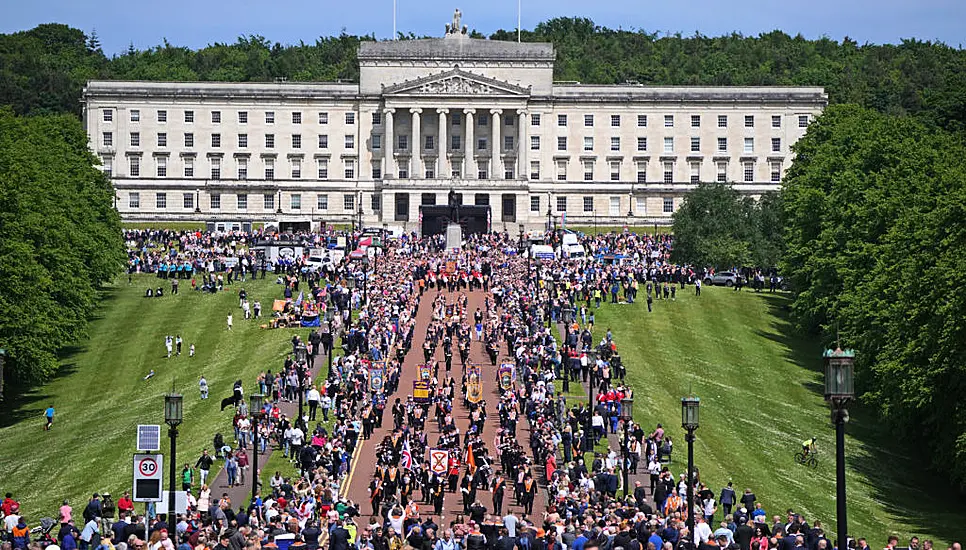 Thousands Gather At Orange Order Celebration Of Northern Ireland Centenary