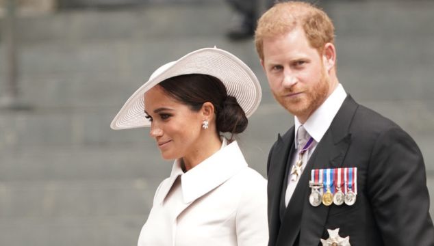 Harry And Meghan Join British Royals For Jubilee Service In Honour Of Missing Queen