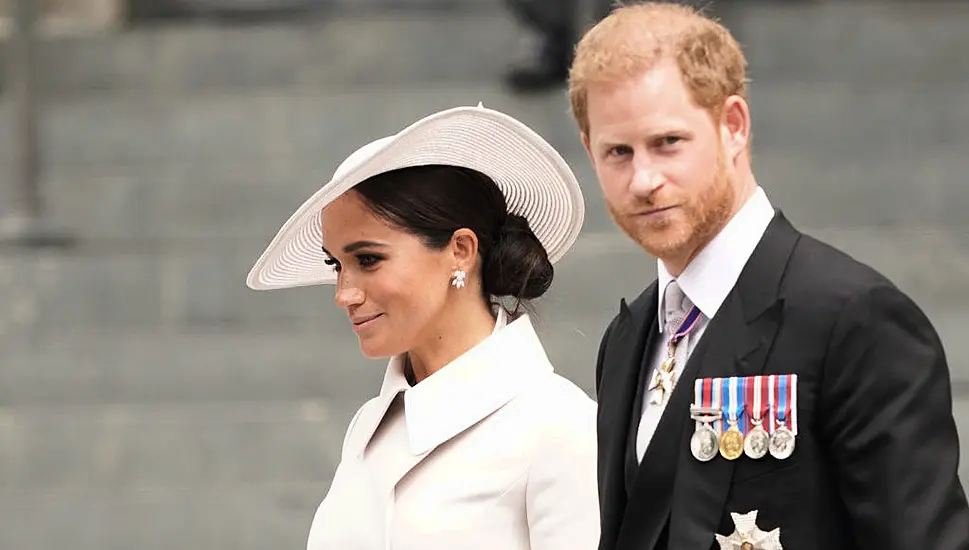 Harry And Meghan Join British Royals For Jubilee Service In Honour Of Missing Queen