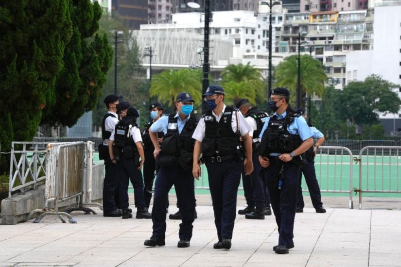 Police Patrol Hong Kong Park After Ban On Tiananmen Square Commemoration