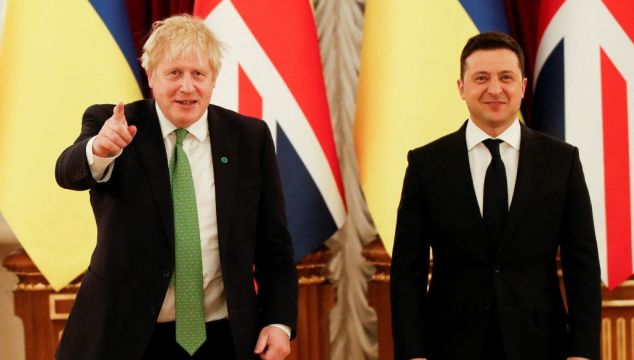 Volodymyr Zelenskiy 'Very Happy' About Political Survival Of Boris Johnson