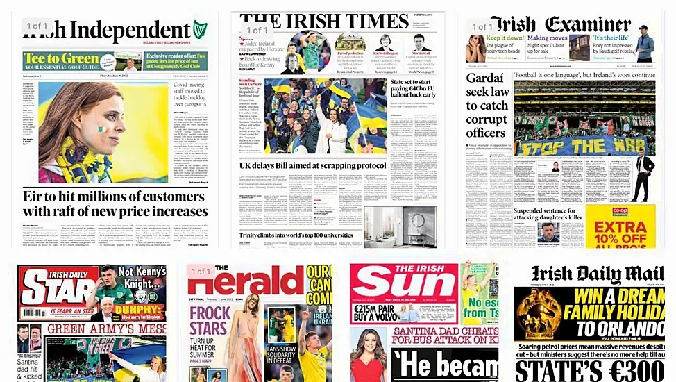 What The Papers Say: Thursday's Front Pages