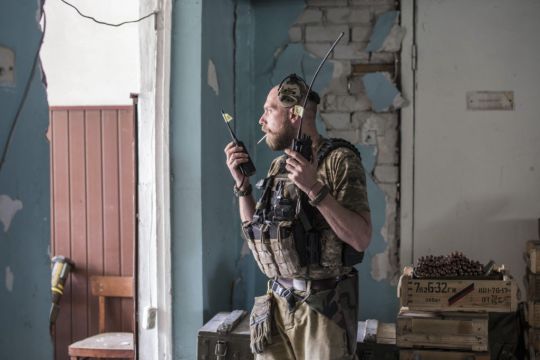 Civilians Flee Fierce Fighting In Eastern Ukraine
