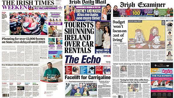 Carlow Nationalist — What the papers say: Saturday's front pages - Vimarsana News