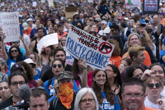 Thousands Take To Us Streets Demanding Action On Gun Laws