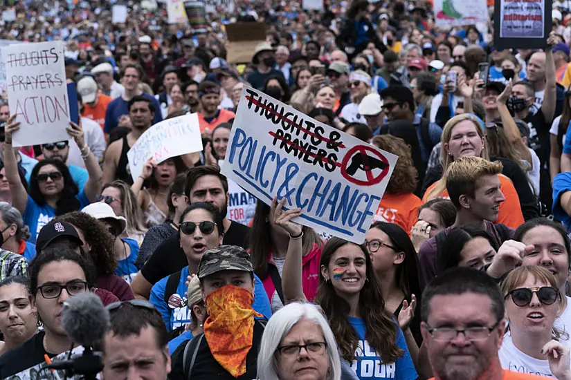 Thousands Take To Us Streets Demanding Action On Gun Laws