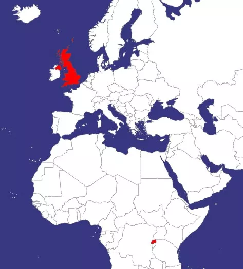 UK Rwanda map