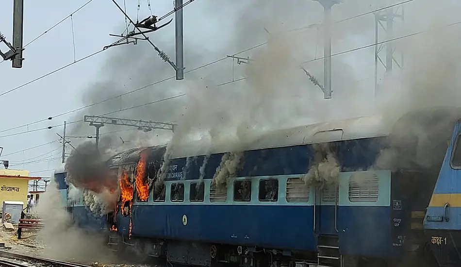 Rioters Set Fire To Trains In Protest Over Short-Term Military Contracts