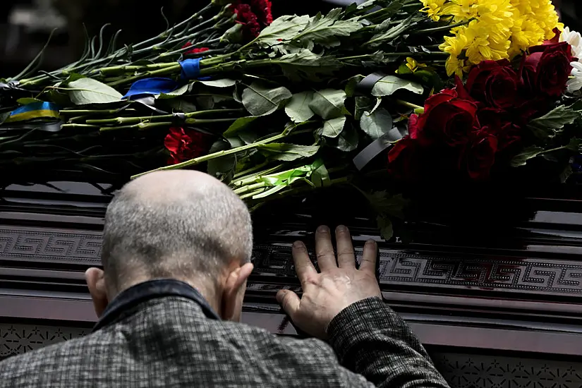 Hundreds Gather In Kyiv For Funeral Of Activist Killed During Invasion