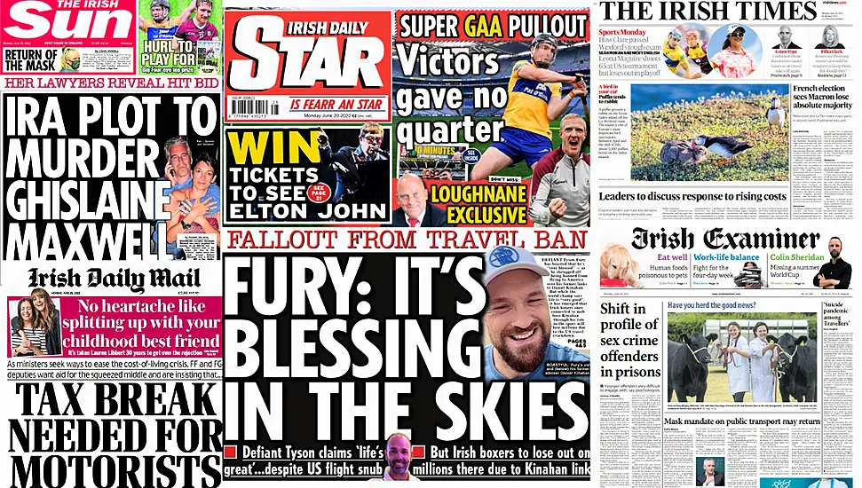 What The Papers Say: Monday's Front Pages