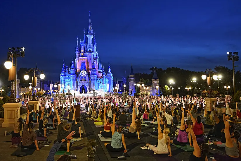 Disney Workers Strike A Pose On International Yoga Day