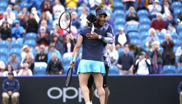 Serena Williams Makes Winning Return To The Court Alongside Ons Jabeur