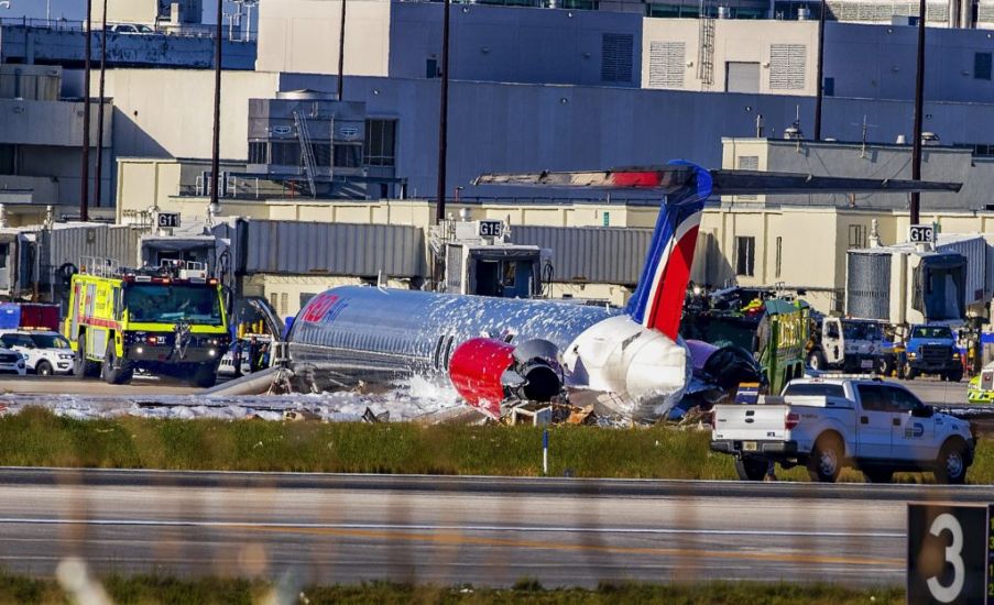 Three Hurt As Jet Crash Lands And Catches Fire In Miami