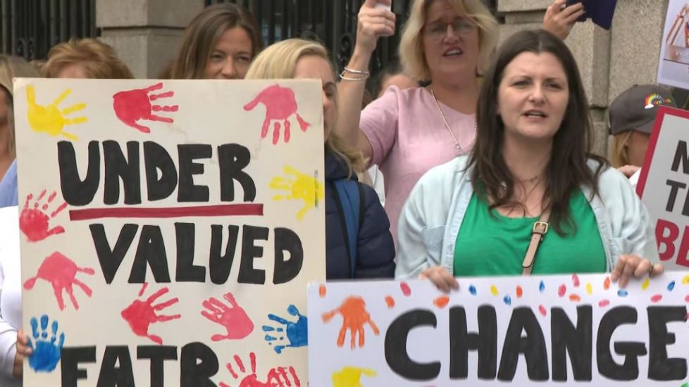 Video: Childcare Providers Protest Over Funding; Harry Styles Fans Queue For Aviva Gig