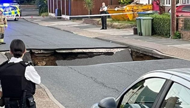 Residents Describe 'Exciting But Scary' Moment Sinkhole Swallows Up Street