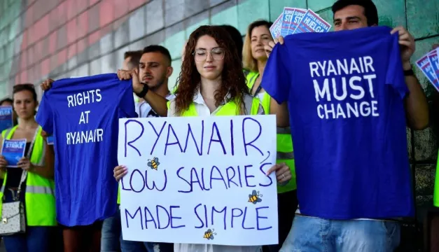 Ryanair Cabin Staff Strike As Labour Unrest Spreads Across Europe