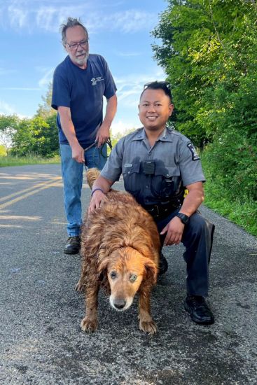 New York Trooper Crawls Into Drainage Pipe To Rescue Missing Dog