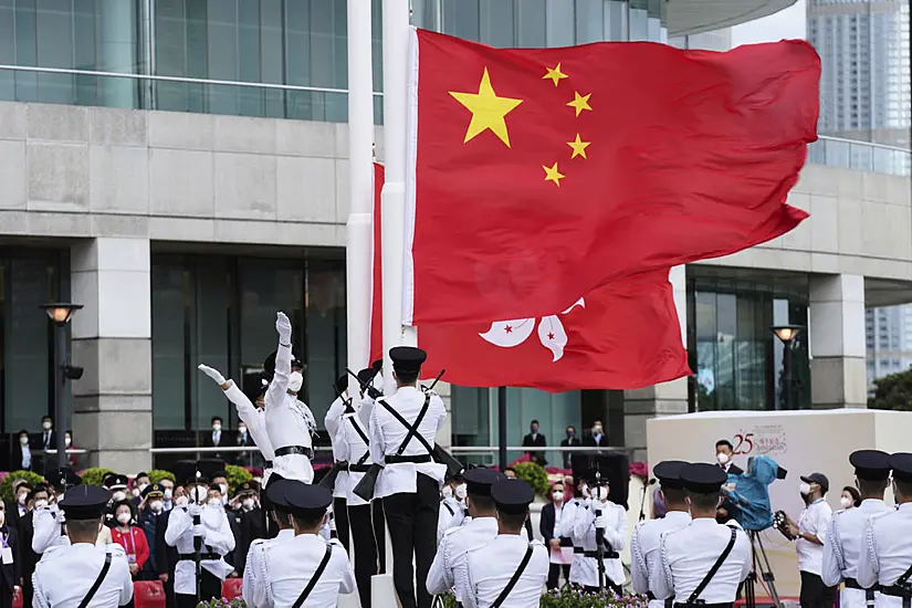 Hong Kong Leaders Attend Flag-Raising Ceremony Marking Chinese Rule