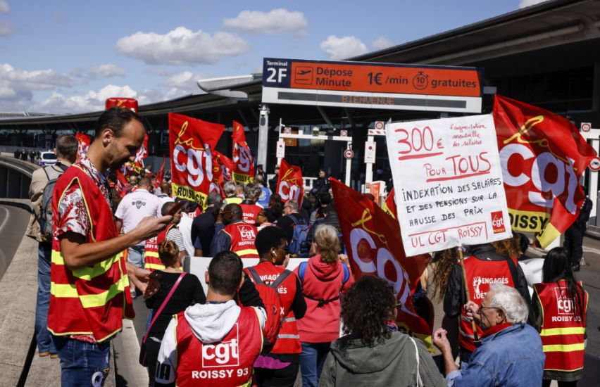 French Airport Workers Strike For Higher Pay As Inflation Rises