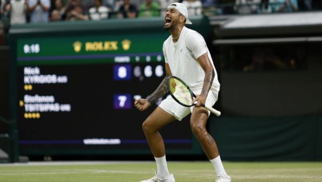Nick Kyrgios Show Goes On As He Beats Stefanos Tsitsipas In Chaotic Thriller