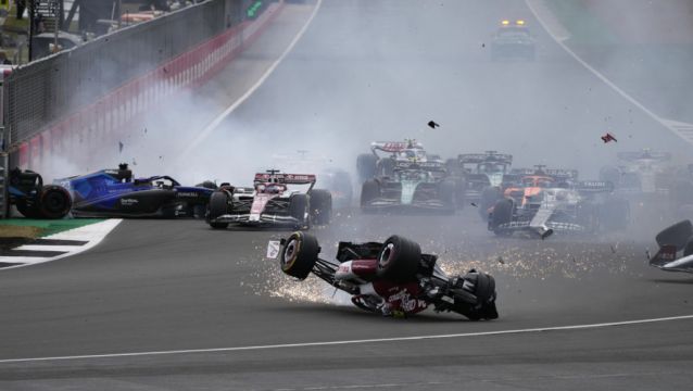 Zhou Guanyu’s Alfa Romeo Overturns In First-Lap Crash At British Grand Prix