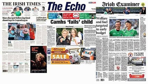 Waterford News & Star — What The Papers Say: Monday's Front Pages ...