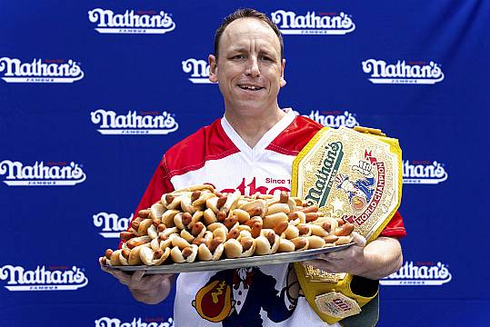 Joey Chestnut Is Champ Again In July 4 Hot Dog-Eating Contest