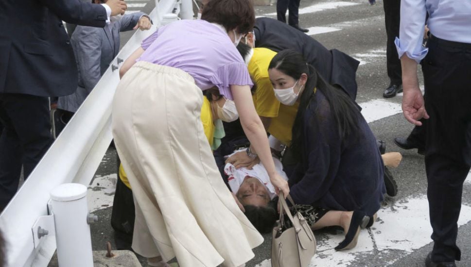 Japan’s Former Prime Minister Shinzo Abe Collapses After Being Shot At