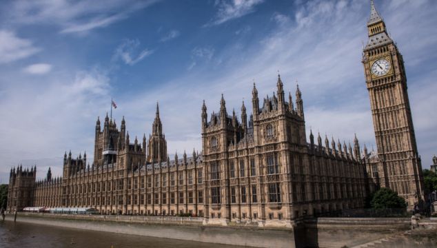 Leak Rains Water Down On Uk House Of Commons Chamber