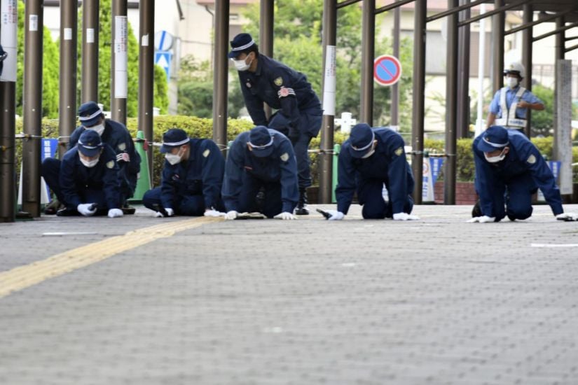 Japanese Police Find Bullet Marks Near Site Of Shinzo Abe’s Shooting