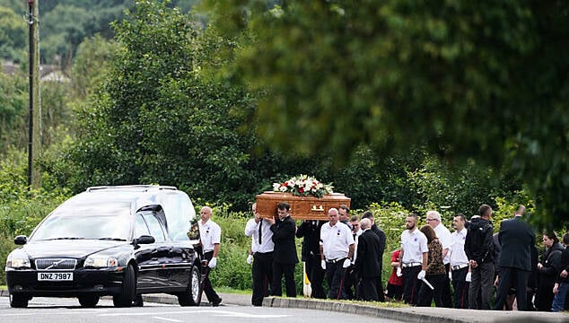 Hundreds Of Mourners Attend Funeral For Antrim Bonfire Fall Victim