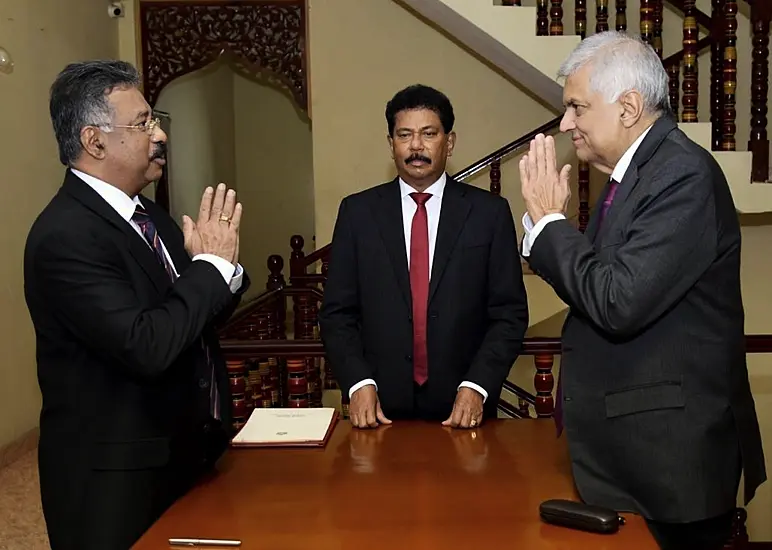 Sri Lanka’s Pm Sworn In As Interim President After Rajapaksa Resigns